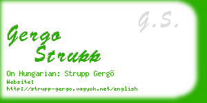 gergo strupp business card